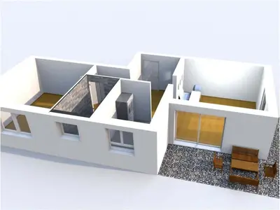 Grundriss der Unterkunft Holiday apartment Marbach