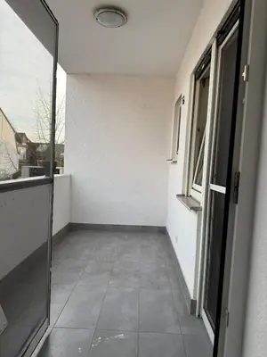 Ein Balkon oder eine Terrasse in der Unterkunft Monteurwohnung Lampertheim