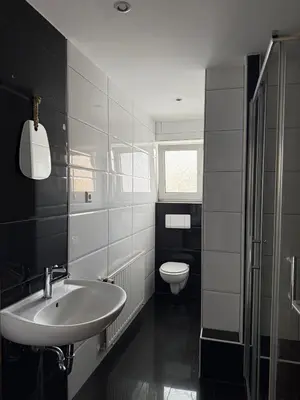 Ein Badezimmer in der Unterkunft Monteurwohnung Lampertheim