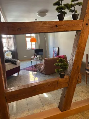Ein Sitzbereich in der Unterkunft Bretten luxury suites