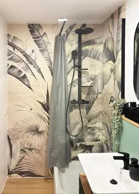 Ein Badezimmer in der Unterkunft Modernes Zentrales Designer Apartment I Perfekt für Arbeiten & Familien