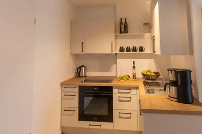 Küche/Küchenzeile in der Unterkunft Möblierte Apartments nähe Speyer
