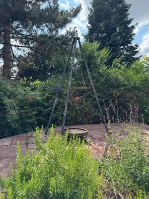 Ein Garten an der Unterkunft Haus Boom in Dreieich, sehr ruhig gelegen, Nähe Frankfurt City und Messe, Frankfurt Flughafen, Golf Club
