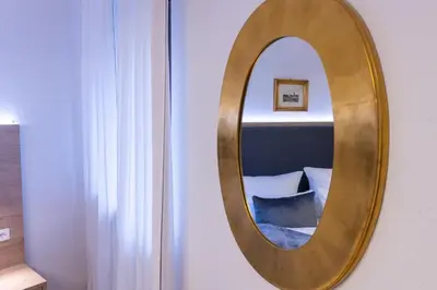 Ein Bett oder Betten in einem Zimmer der Unterkunft Schloss Höfingen