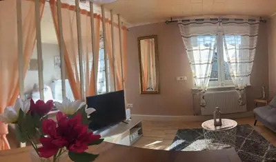 Ein Sitzbereich in der Unterkunft Top location central