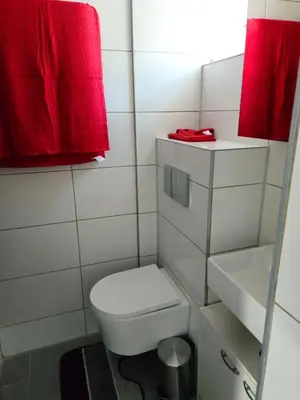 Ein Badezimmer in der Unterkunft Modern Appartement near city of Darmstadt