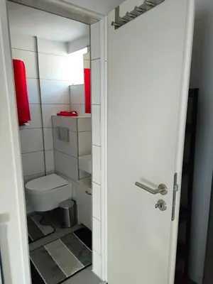 Ein Badezimmer in der Unterkunft Modern Appartement near city of Darmstadt