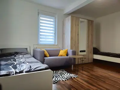 Ein Sitzbereich in der Unterkunft Charming Appartement