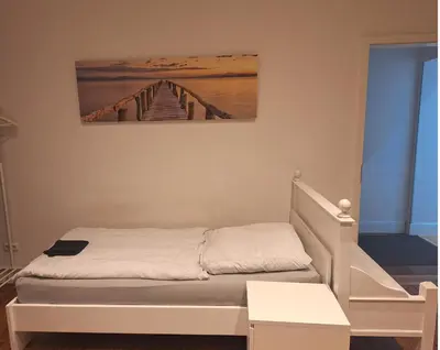 Ein Bett oder Betten in einem Zimmer der Unterkunft Groundfloor Monteurswohnung