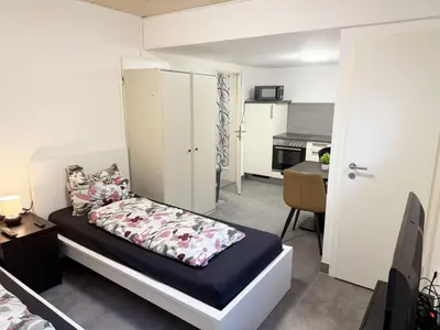 Küche/Küchenzeile in der Unterkunft Ferienwohnung in Egelsbach bei Frankfurt am Main
