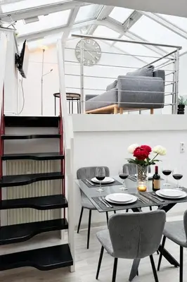 Ein Sitzbereich in der Unterkunft Urban Stay Karlsruhe Akademie frieden apartments