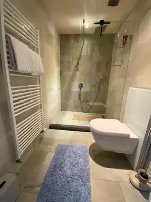 Ein Badezimmer in der Unterkunft Weingut Mathis Apartment 1 Burgblick