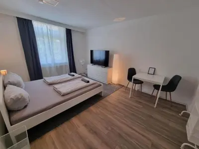 Ein Bett oder Betten in einem Zimmer der Unterkunft Süße Marie 10