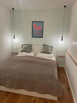 Ein Bett oder Betten in einem Zimmer der Unterkunft Moderne Apartments in Wicker