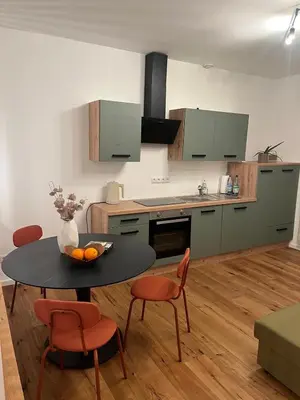Küche/Küchenzeile in der Unterkunft Moderne Apartments in Wicker