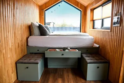 Ein Bett oder Betten in einem Zimmer der Unterkunft Seebrise Adria