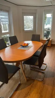 Ein Sitzbereich in der Unterkunft Zum Talblick