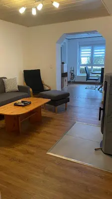 Ein Sitzbereich in der Unterkunft Zum Talblick