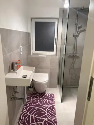 Ein Badezimmer in der Unterkunft Moderne Apartments Meimsheim bis 5 Personen Nahe Tripsdrill