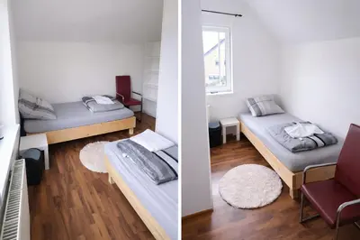 Ein Bett oder Betten in einem Zimmer der Unterkunft Homestay Dietzenbach, Frankfurt am Main, Rhein-Main, Offenbach am Main