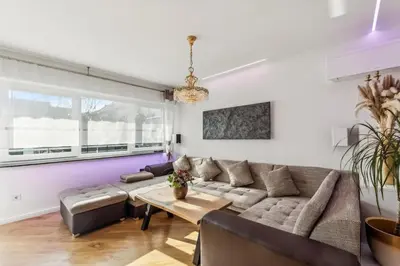 Ein Sitzbereich in der Unterkunft Traumwohnung im Herzen Heilbronns