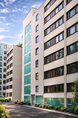 Das Gebäude in dem sich die Ferienwohnung befindet