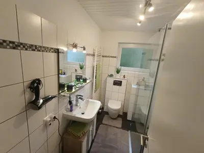 Ein Badezimmer in der Unterkunft Ferienwohnung unter der Burg