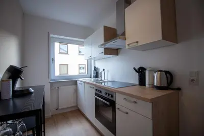 Küche/Küchenzeile in der Unterkunft Glanzvoll, moderne Wohnung