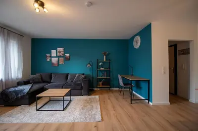 Ein Sitzbereich in der Unterkunft Glanzvoll, moderne Wohnung