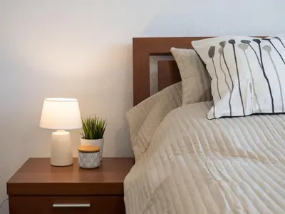 Ein Bett oder Betten in einem Zimmer der Unterkunft Apartment Wohnung in Lerchenberg mit Großer Terrasse by Interhome