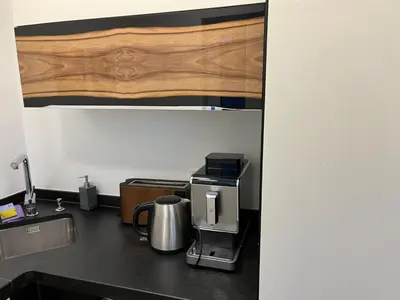 Küche/Küchenzeile in der Unterkunft Apartment Porschenahe Ferienwohnung für Klang-Liebhaber by Interhome
