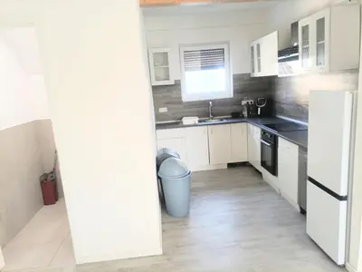 Küche/Küchenzeile in der Unterkunft Apartment mit Balkon