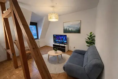 TV/Unterhaltungsangebot in der Unterkunft Großzügige Maisonette nahe Innenstadt Altbauflair