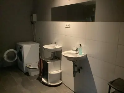 Ein Badezimmer in der Unterkunft Adler