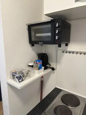 Küche/Küchenzeile in der Unterkunft Business Apartment mit Balkon, 1 Person, zentrumsnah