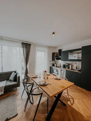 Küche/Küchenzeile in der Unterkunft Exclusive penthouse apartment 5 with balcony & parking