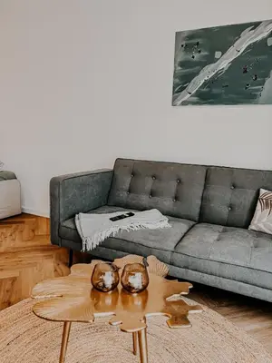 Ein Sitzbereich in der Unterkunft modernes Apartment 2 in Viernheim