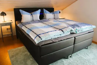 Ein Bett oder Betten in einem Zimmer der Unterkunft Panoramablick