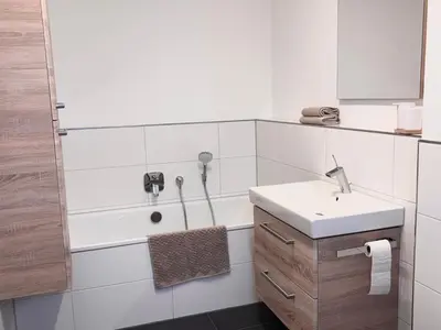Ein Badezimmer in der Unterkunft AG Deluxe Ferienwohnung in Kornwestheim