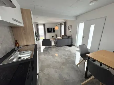 Küche/Küchenzeile in der Unterkunft HUGOS Design House - ruhig & modern