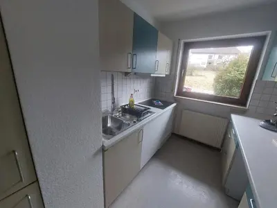 Küche/Küchenzeile in der Unterkunft KiRoom Eberstadt 4