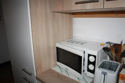 Küche/Küchenzeile in der Unterkunft Monteur- und Ferienhaus Hirsch