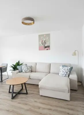 Ein Sitzbereich in der Unterkunft Cozy Appartement