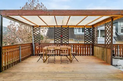 Ein Balkon oder eine Terrasse in der Unterkunft KS01 Monteurwohnung mit Ausblick!