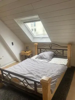 Ein Bett oder Betten in einem Zimmer der Unterkunft Ferienwohnung Schalander