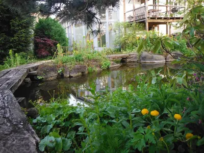 Ein Garten an der Unterkunft 