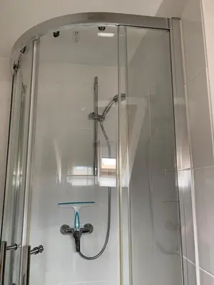 Ein Badezimmer in der Unterkunft Apartment Schnuckeliges Studio