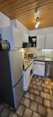 Küche/Küchenzeile in der Unterkunft Ferienwohnung Vogelsang
