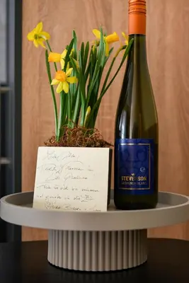 Getränke in der Unterkunft LUI CityApartment an der Weinstrasse - Boho Stil