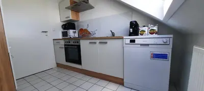 Küche/Küchenzeile in der Unterkunft Moderne 2-Zimmer-Wohnung mit Balkon - ideal für 4 Gäste